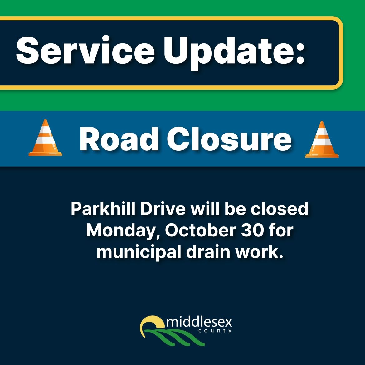 Road Closure Parkhill Drive Middlesex County